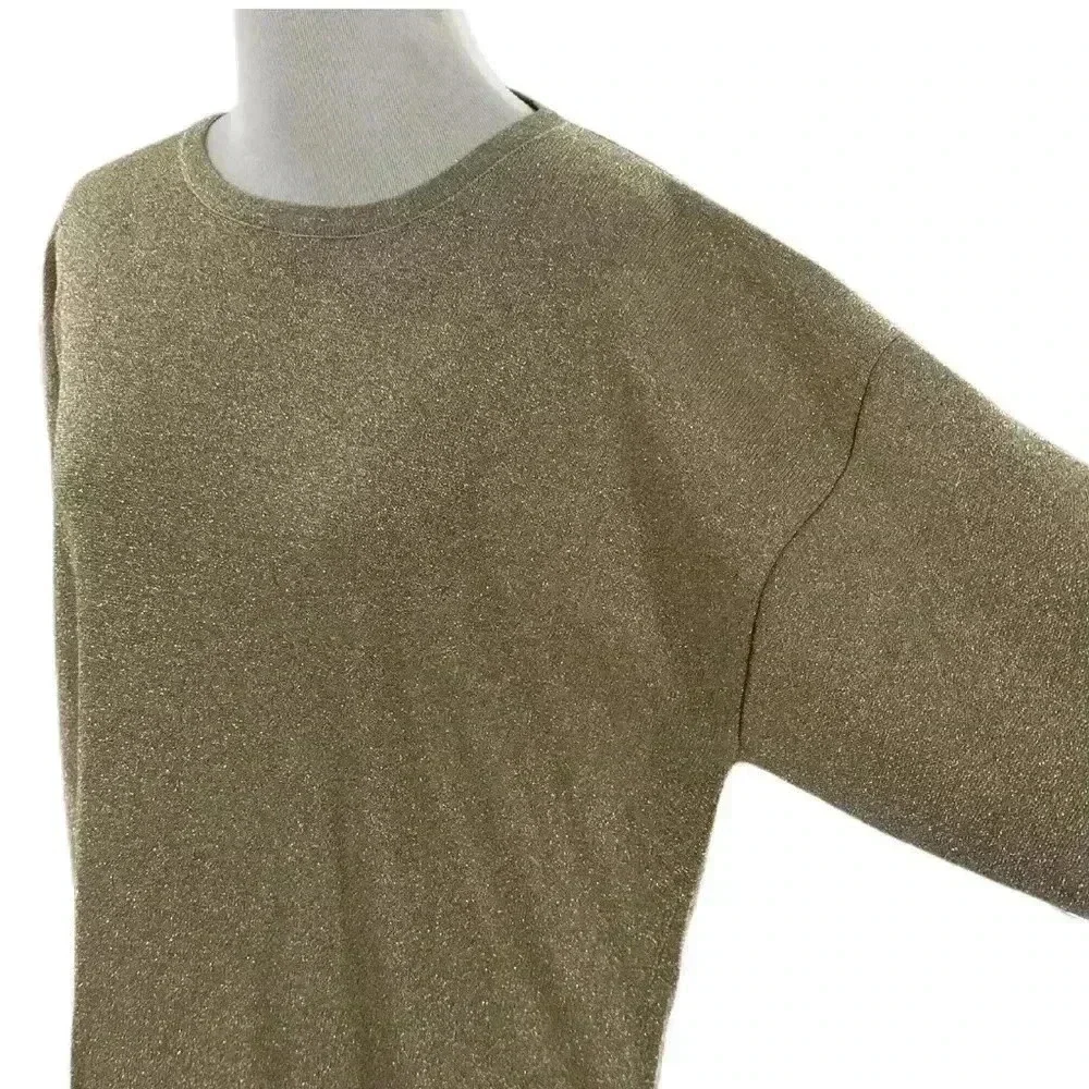 Lisa originals oversized sweater size M gold metallic party vintage 80s 90s